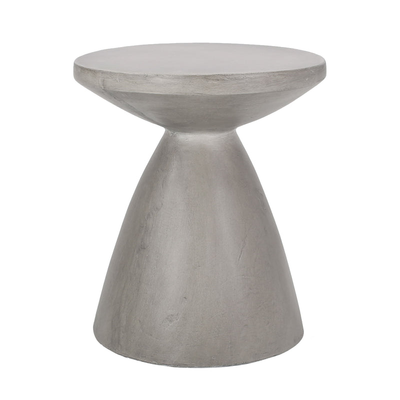 Noble House outdoor and indoor lightweight concrete side table with sleek design and sturdy surface.