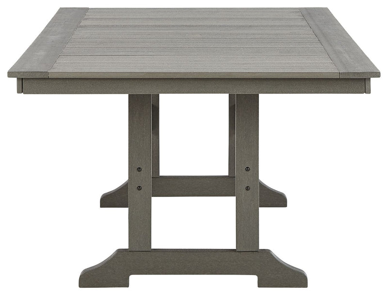 Visola - RECT Dining Table w/Umb OPT - Gray - R&R Furniture Gallery (Fountain Valley, CA)