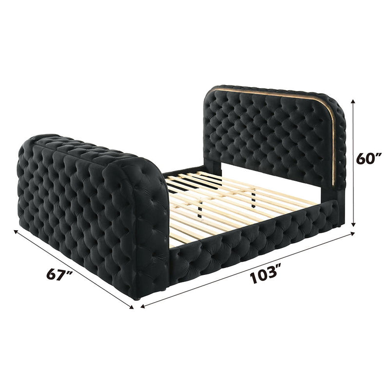 Kana - Bed With LED, Fireplace & TV Stand - R&R Furniture Gallery (Fountain Valley, CA)