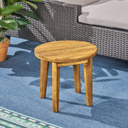 Outdoor Acacia Wood Side Table With Weather Resistance - R&R Furniture Gallery (Fountain Valley, CA)