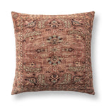 Villa Medley 22-inch accent pillow in multi and olive green pattern