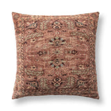 Villa Medley 22-inch accent pillow in multi and olive green pattern