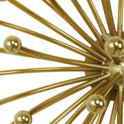 Set of three gold metal wall decor pieces by Uttermost, modern geometric wall art for contemporary home interior.