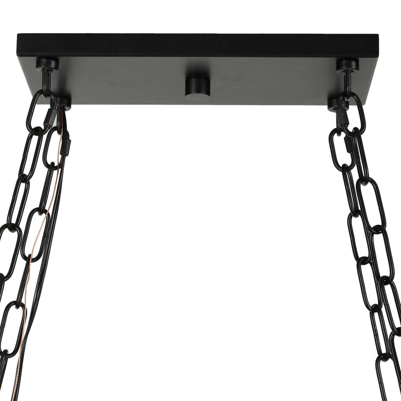 Edgecomb - 10 Light Indoor-Outdoor Chandelier - Black / Gray