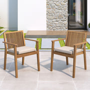 Patio Dining Chair, Comfortable Waterproof Seating (Set of 2) - R&R Furniture Gallery (Fountain Valley, CA)