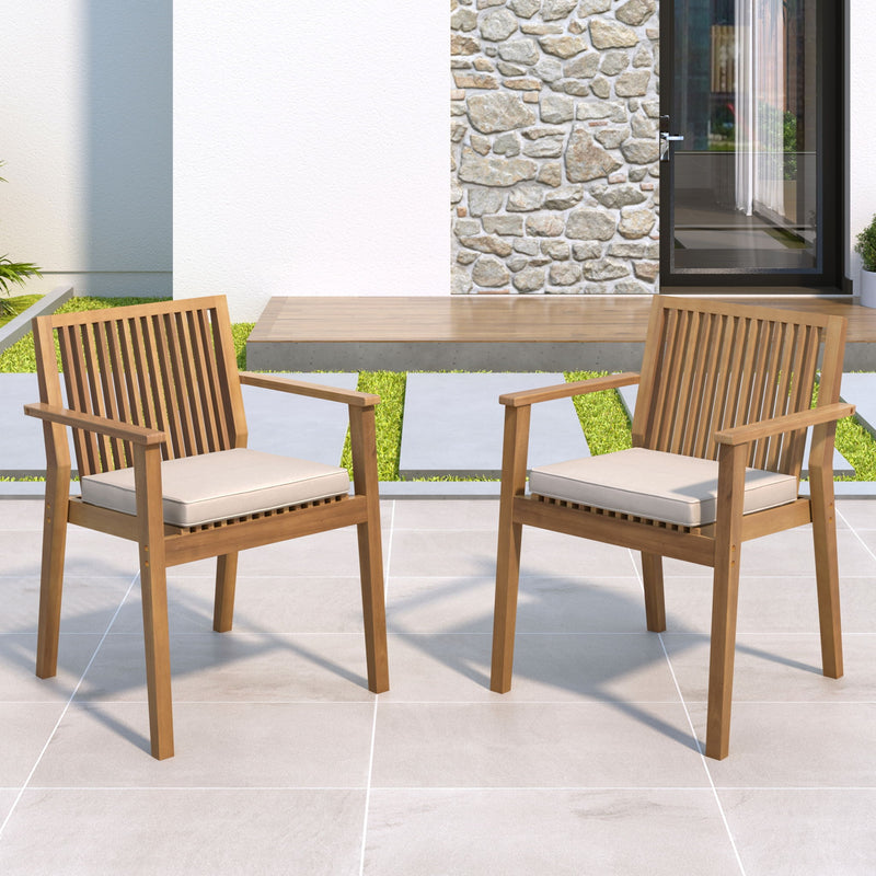 Patio Dining Chair, Comfortable Waterproof Seating (Set of 2) - R&R Furniture Gallery (Fountain Valley, CA)