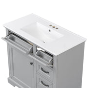 36" Bathroom Vanity With Sink, 2 Tip-Out Drawers, Soft Close Hinges - R&R Furniture Gallery (Fountain Valley, CA)