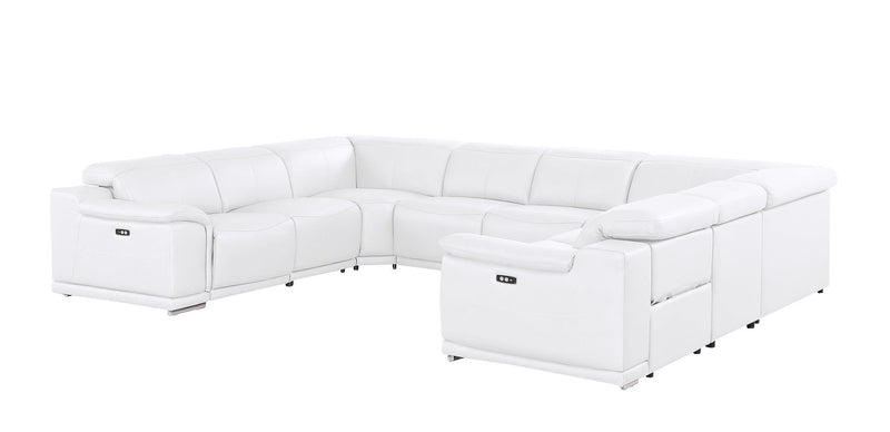 2679 - 8-Piece U-Shaped Power Reclining Sectional In Genuine Leather (4 Recliner)