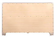 Silver Champagne Alana dresser by Glory Furniture featuring sleek design and multiple drawers for stylish storage.