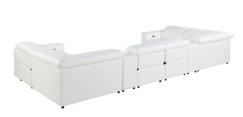 1126 - 8-Piece U-Shaped Sectional Sofa In With 4 Power Recliners & Power Headrest