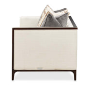 Belmont Place - Loveseat - Cream / Espresso - R&R Furniture Gallery (Fountain Valley, CA)