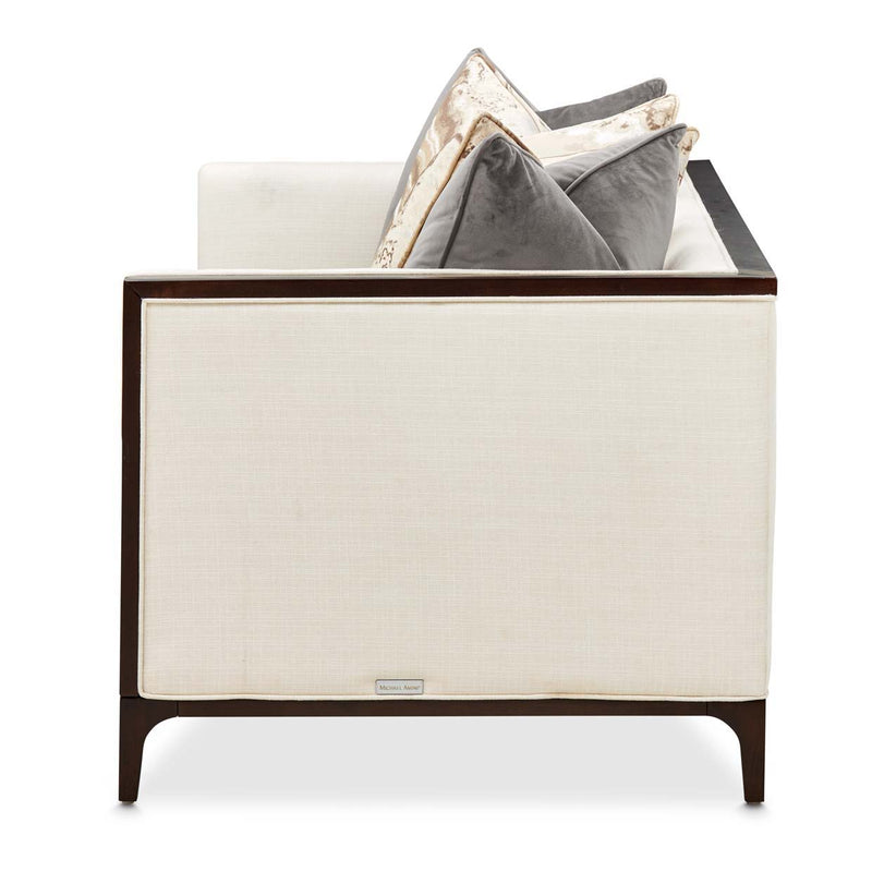 Belmont Place - Loveseat - Cream / Espresso - R&R Furniture Gallery (Fountain Valley, CA)
