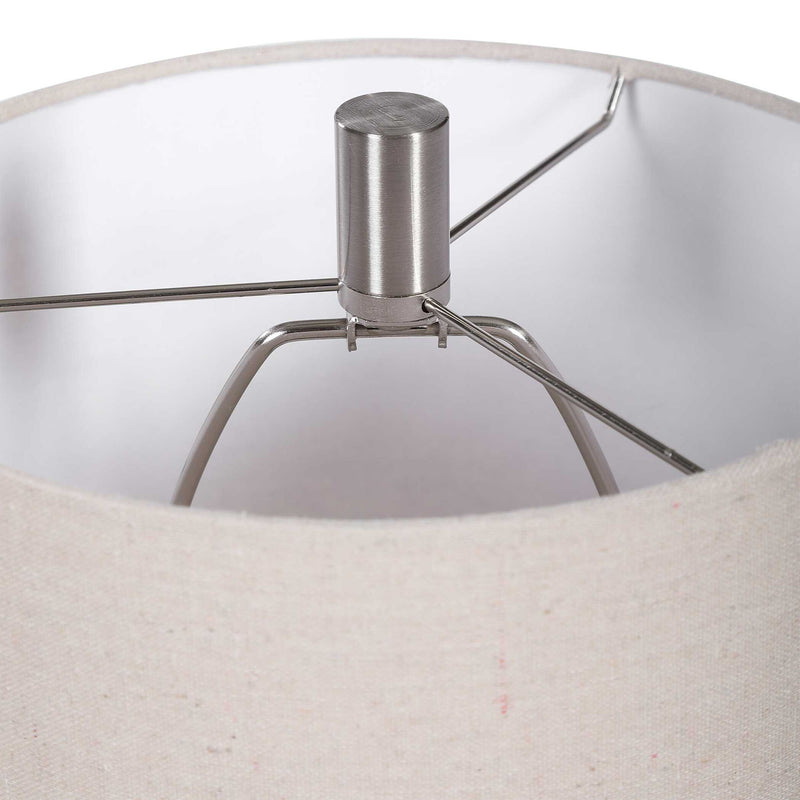 Stevens - Bleached Wood Buffet Lamp - White
