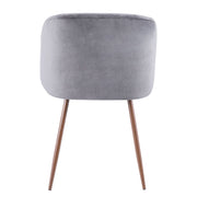 Set of two Lumi Source Fran contemporary dining chairs with sleek modern design and neutral upholstery.