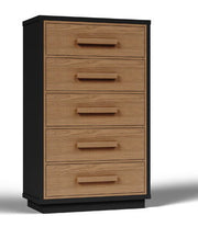 Kozmour - Five Drawer Chest - Black / Brown - R&R Furniture Gallery (Fountain Valley, CA)