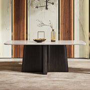 Jacory - Dining Table With Bottocino Marble Top - Espresso - R&R Furniture Gallery (Fountain Valley, CA)