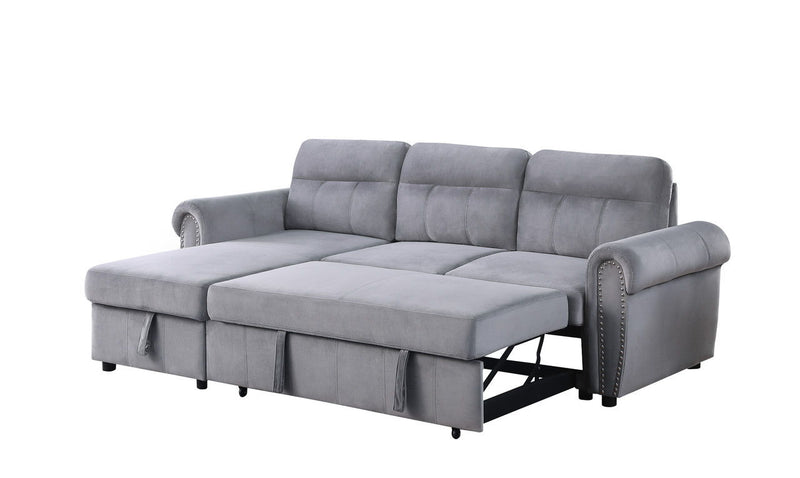 Ashton - Reversible Sleeper Sectional Sofa Chaise - R&R Furniture Gallery (Fountain Valley, CA)