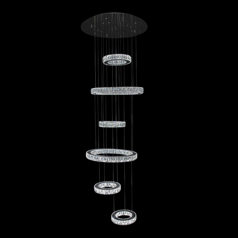 Michael Amini Lighting - Galaxy Modern 49" Crystal Chandelier - Chrome