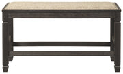 Tyler Creek - DBL Counter UPH Bench  - Antique Black - R&R Furniture Gallery (Fountain Valley, CA)