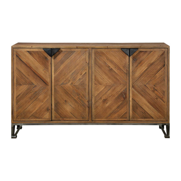 Lucas - Sideboard - Black / Woodtone