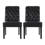 Broxton - Tuft Dining Rolltop Chairs With Button Tufted Backrest (Set of 2) - R&R Furniture Gallery (Fountain Valley, CA)