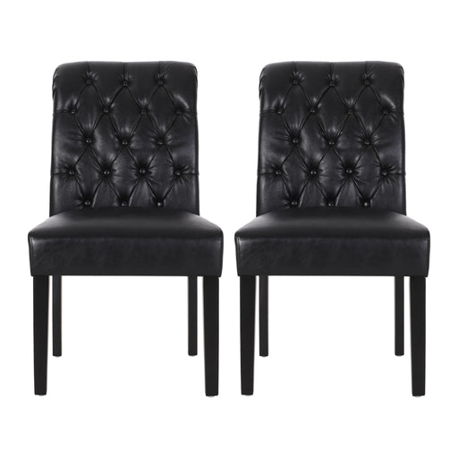 Broxton - Tuft Dining Rolltop Chairs With Button Tufted Backrest (Set of 2) - R&R Furniture Gallery (Fountain Valley, CA)