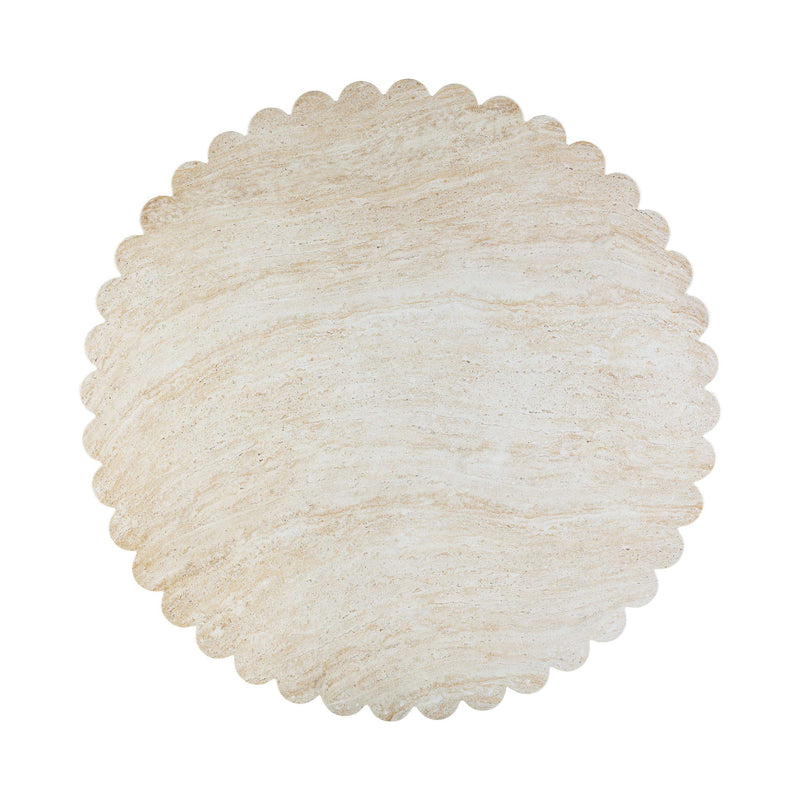 Blossom - Indoor / Outdoor Round Dining Table - Washed Travertine - R&R Furniture Gallery (Fountain Valley, CA)