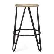 Simeon - Multifunctional Metal Stool With Wood Seat - R&R Furniture Gallery (Fountain Valley, CA)