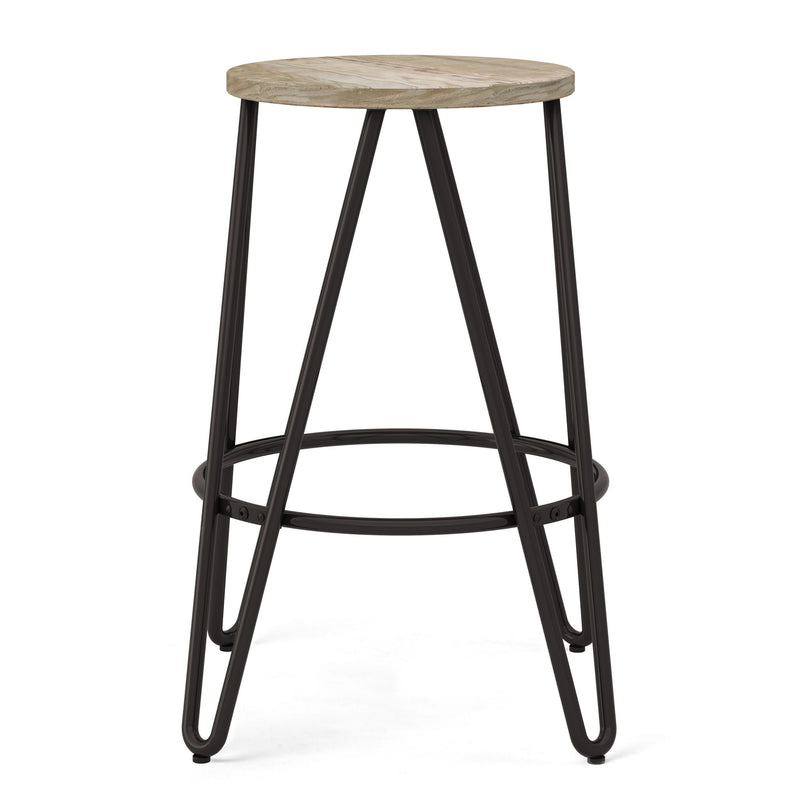 Simeon - Multifunctional Metal Stool With Wood Seat - R&R Furniture Gallery (Fountain Valley, CA)