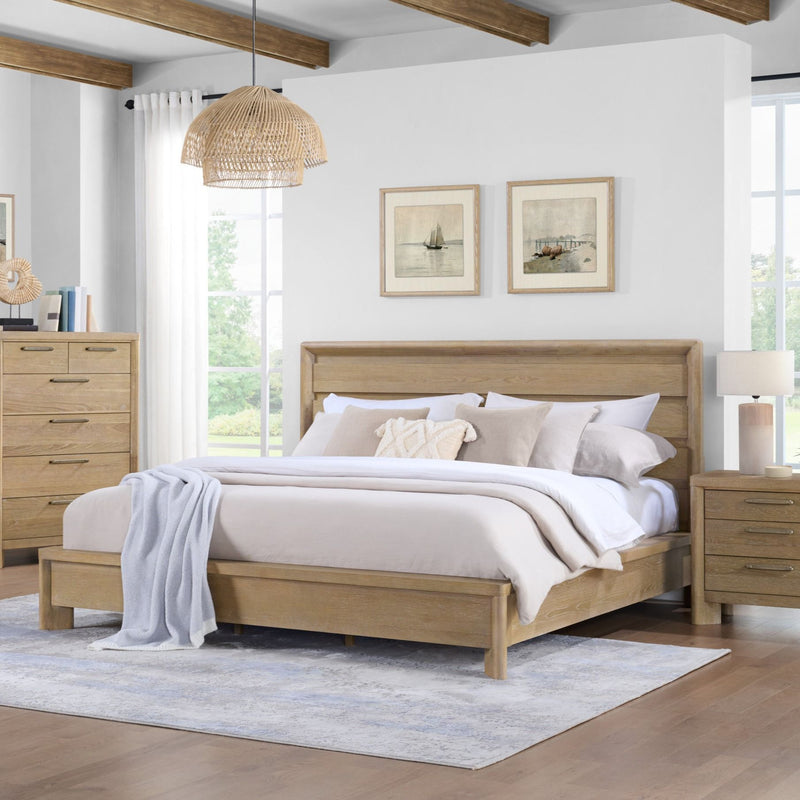 Panel Bed Frame With Unique Headboard And Included Slats - R&R Furniture Gallery (Fountain Valley, CA)