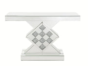 Noralie - 47" X 14" Console Table - Mirrored & Faux Diamonds - R&R Furniture Gallery (Fountain Valley, CA)
