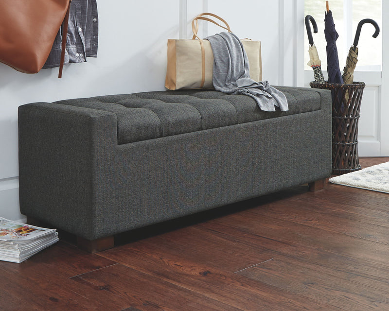 Cortwell - Storage Bench - Gray - R&R Furniture Gallery (Fountain Valley, CA)