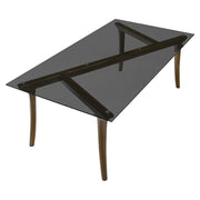 Danzel - Dining Table With Glass Top - Vintage Oak - R&R Furniture Gallery (Fountain Valley, CA)