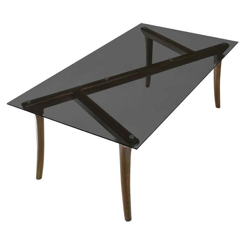 Danzel - Dining Table With Glass Top - Vintage Oak - R&R Furniture Gallery (Fountain Valley, CA)