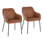 Set of two Lumi Source Daniella contemporary dining chairs with sleek design and cushioned seats.