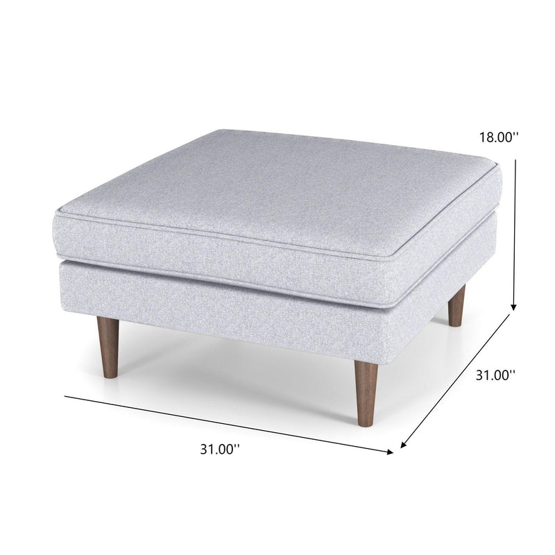 Amber - Square Upholstered Ottoman - R&R Furniture Gallery (Fountain Valley, CA)