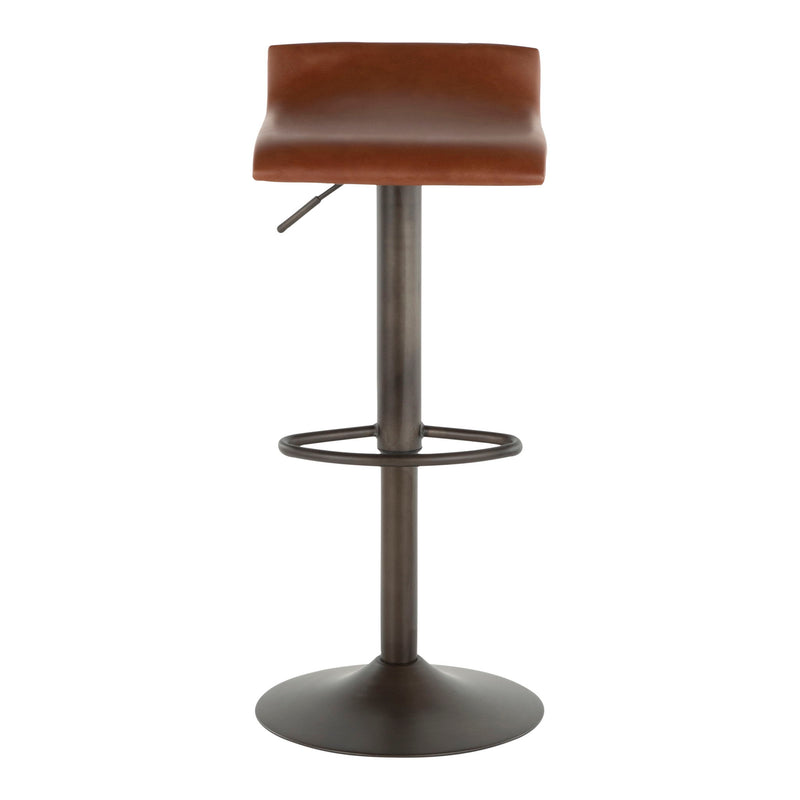Set of two Lumi Source industrial barstools with metal and wood design, perfect for modern kitchen or bar seating.