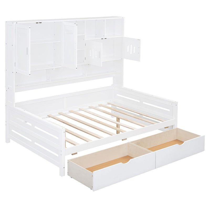 Daybed With All-In-One Cabinet And Shelf - R&R Furniture Gallery (Fountain Valley, CA)