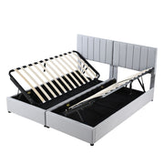 Upholstered Platform Bed With A Hydraulic Storage System - R&R Furniture Gallery (Fountain Valley, CA)