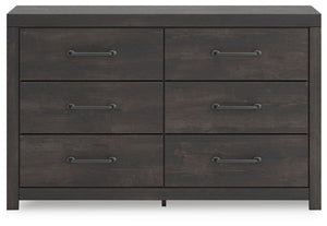 Hollivern - Six Drawer Dresser - Dark Gray - R&R Furniture Gallery (Fountain Valley, CA)