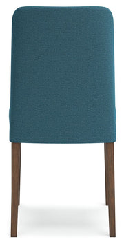 Lyncott - Dining Uph Side Chair (Set of 2) - Blue / Brown - R&R Furniture Gallery (Fountain Valley, CA)