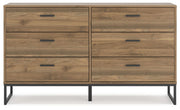 Deanlow - Six Drawer Dresser - Honey - R&R Furniture Gallery (Fountain Valley, CA)