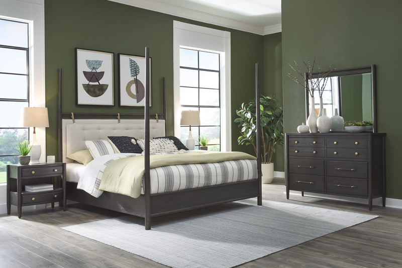Rockport Two Drawer One Shelf Oak Wood Nightstand in Yin