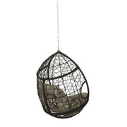 Noble House teardrop hanging chair with 8ft chain, stylish outdoor hammock seat with soft fabric and sturdy frame.