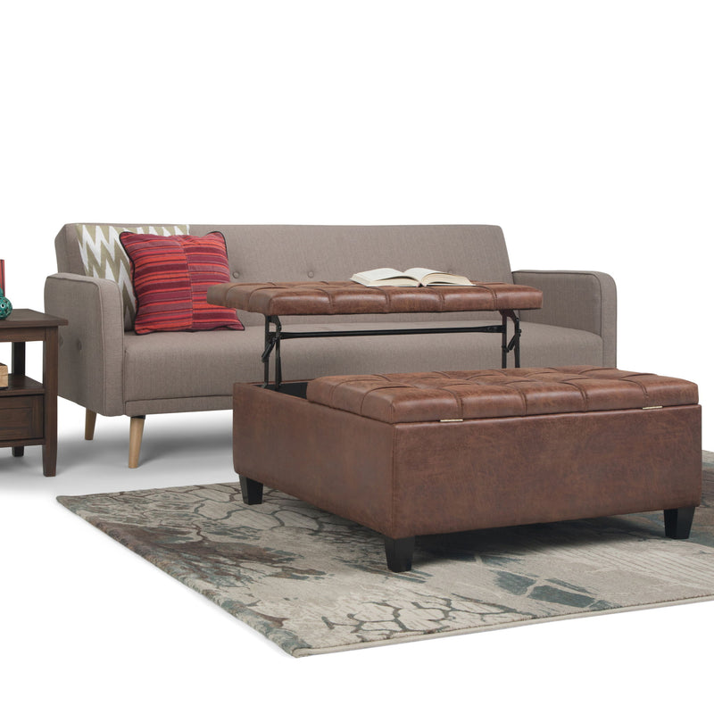 Harrison - Upholstered Coffee Table Storage Ottoman - R&R Furniture Gallery (Fountain Valley, CA)
