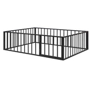 Metal Floor Bed Frame With Fence And Door - R&R Furniture Gallery (Fountain Valley, CA)