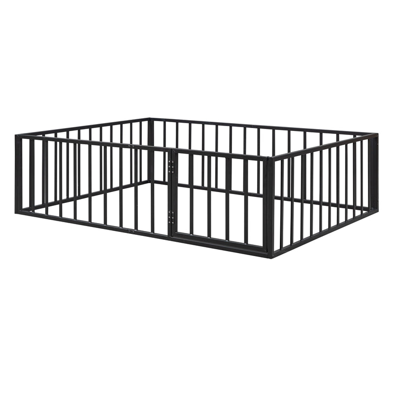 Metal Floor Bed Frame With Fence And Door - R&R Furniture Gallery (Fountain Valley, CA)