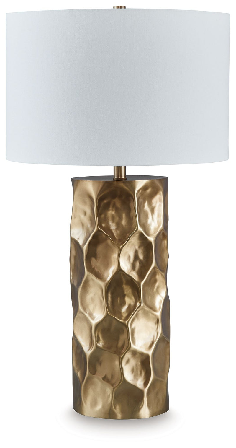 Marshawn - Metal Table Lamp - Gold Finish - R&R Furniture Gallery (Fountain Valley, CA)