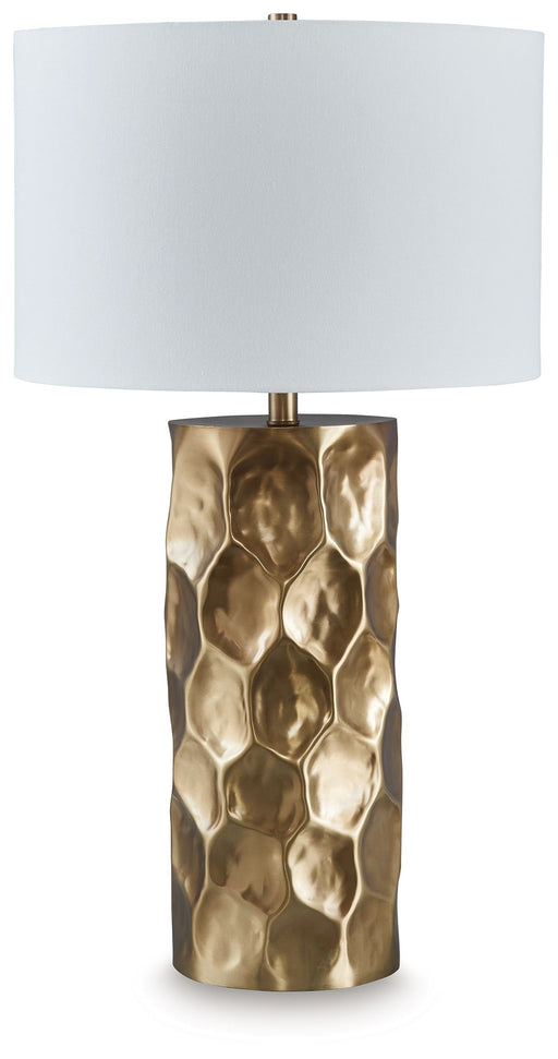 Marshawn - Metal Table Lamp - Gold Finish - R&R Furniture Gallery (Fountain Valley, CA)