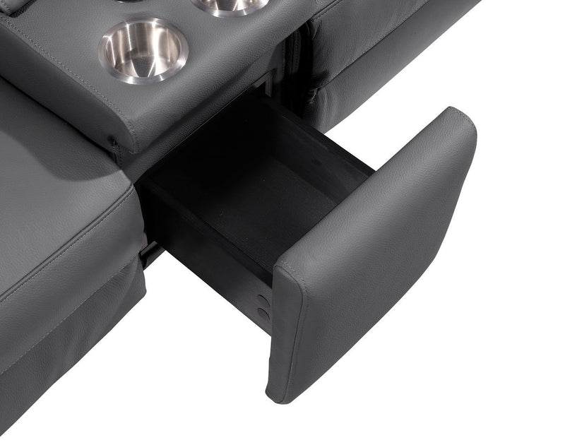 1246 - Modular Power Triple Reclining Sofa, Console Loveseat, And Chair Set With Power Headrests